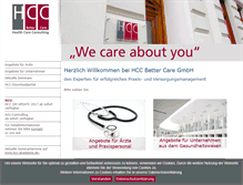 Tablet Screenshot of hcc-bettercare.de